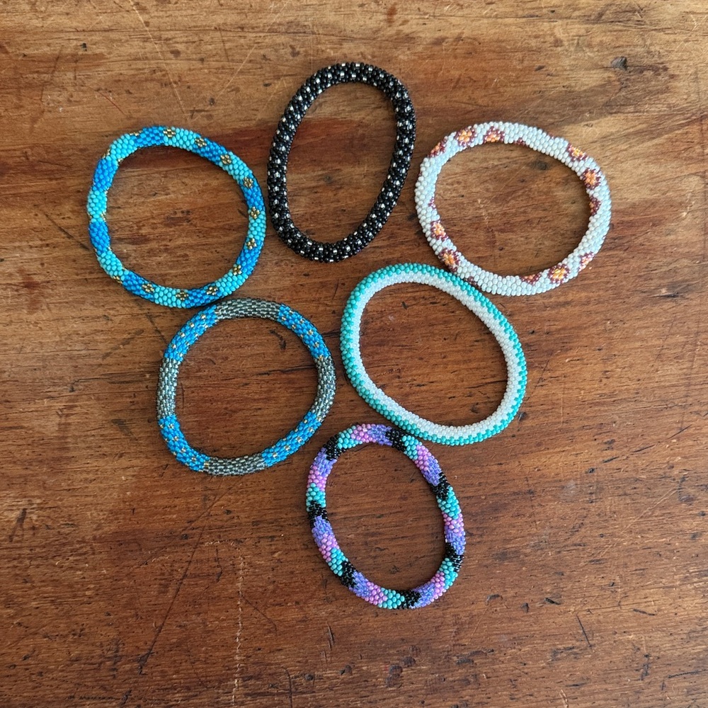 Colorful Beaded Bracelets Set